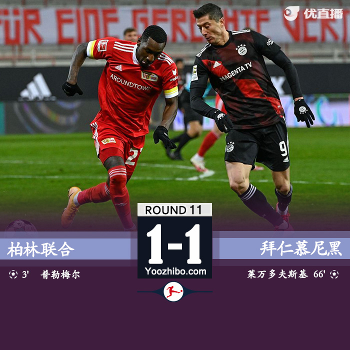 <a href=/zuqiuremen/bayern/ target=_blank class=infotextkey>拜仁</a>慕尼黑1-1柏林联合
